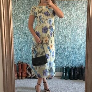 Vintage dreamy romantic E.D Michaels Floral midi dress